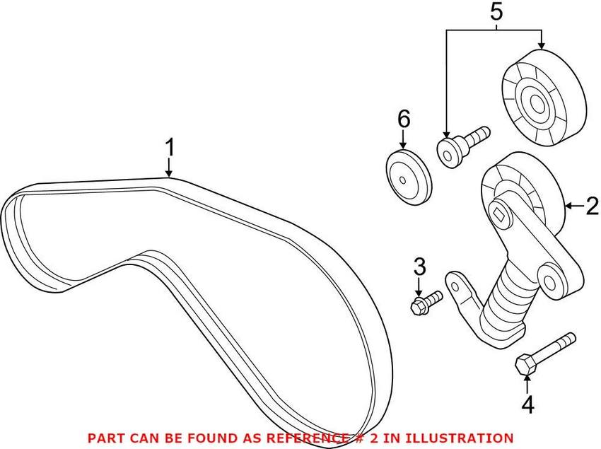 Audi Accessory Drive Belt Tensioner Assembly 079903133BG